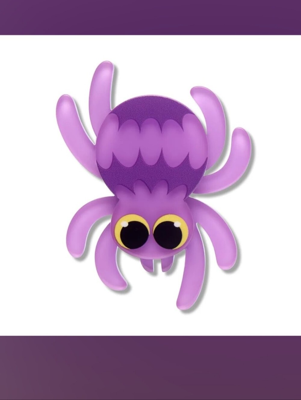 Erstwilder Web Crawler Simplified Mini Brooch Purple & White (No Card)